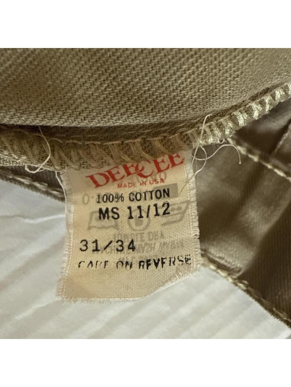 Vintage Dee Cee Khaki 5 Pocket Pants 31x34 - Picture 12 of 14